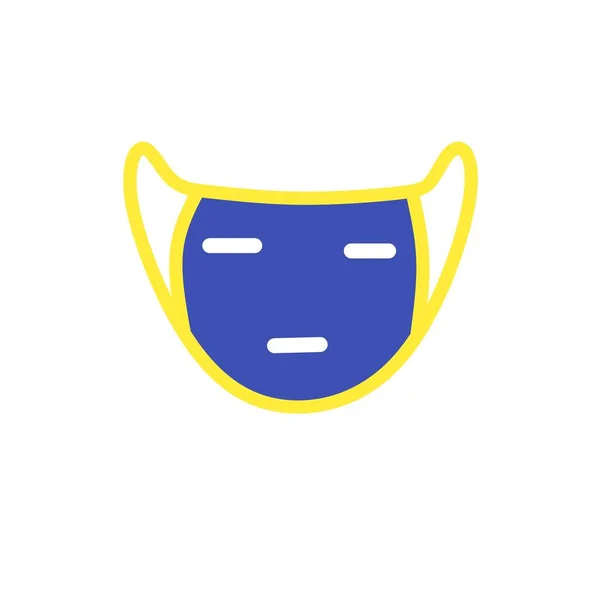 Maskeler duygusuz ya da kibirli ifadeler. Sarı klasör. Mavi kumaş. beyaz yalıtım