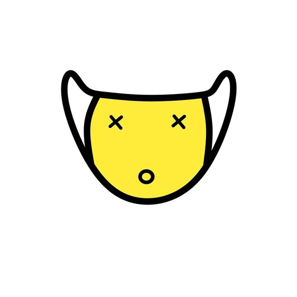 Maske simgeleri karmaşık ya da unutulmuş karakter şekilleri. Siyah klasör. Sarı kumaş. beyaz yalıtım