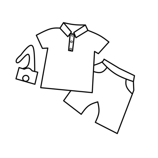 Gömlek ve şortların vektörü ve illüstrasyonu