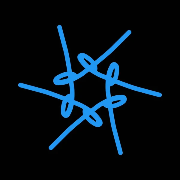 Döngü ya da kravat şeklinde dairesel çizgiler. Güçlü bir bağ. Vektör resminin gösterimi