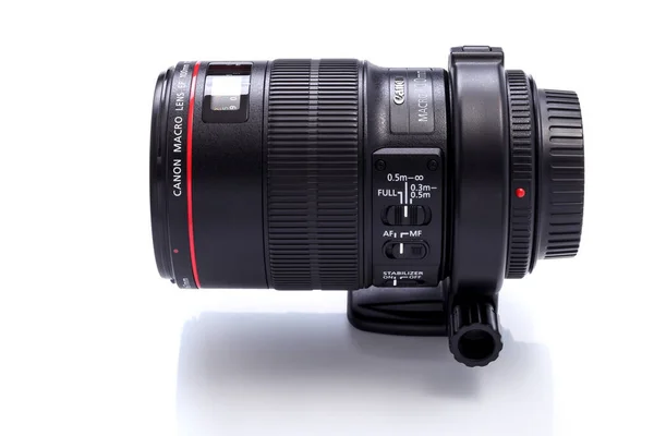 Canon Lens 100Mm Macro Usm Uma Macro Verdadeira Significa Que — Fotografia de Stock
