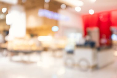 Soyut bulanıklık ve arka plan için güzel bokeh ile fırındaki modern mağazanın iç mekanı.