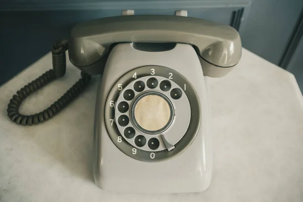 vintage telephone, old film look effect