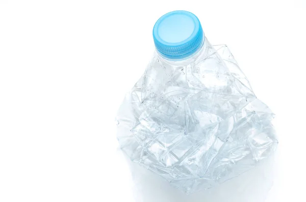 Botella Plástico Pet Arrugado Agua Potable Botella Plástico Desecho Para — Foto de Stock