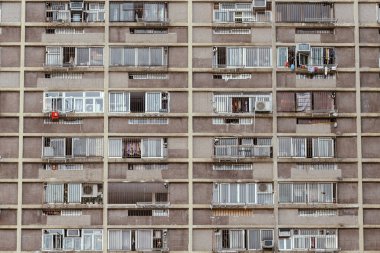 Hong Kong 'daki apartman dairesinin detayları, eski film görünüm efekti