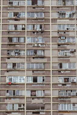 Hong Kong 'daki apartman dairesinin detayları, eski film görünüm efekti