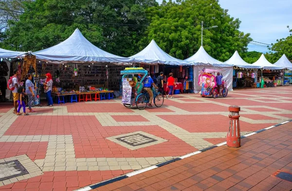 Malacca Maleisië 2019 Dec Trishaw Passerende Gebied Van Weg Die — Stockfoto