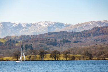 Grasmere / England - 25 Şubat 2018: Lake Distric Yat