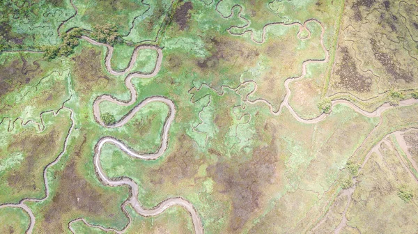 Vista Aérea Las Formas Los Pantanos — Foto de Stock