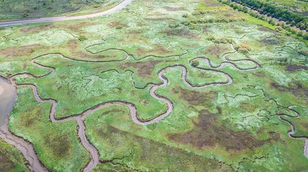 Vista Aérea Las Formas Los Pantanos — Foto de Stock