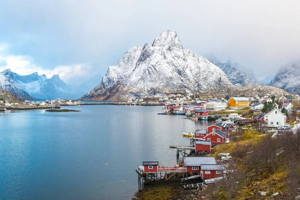 Gyönyörű Halászati Város Reine Lofoten Szigetek Norway — Stock Fotó