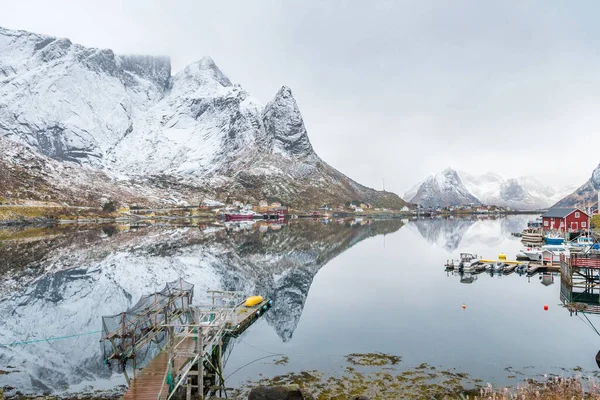 Gyönyörű Halászati Város Reine Lofoten Szigetek Norway — Stock Fotó