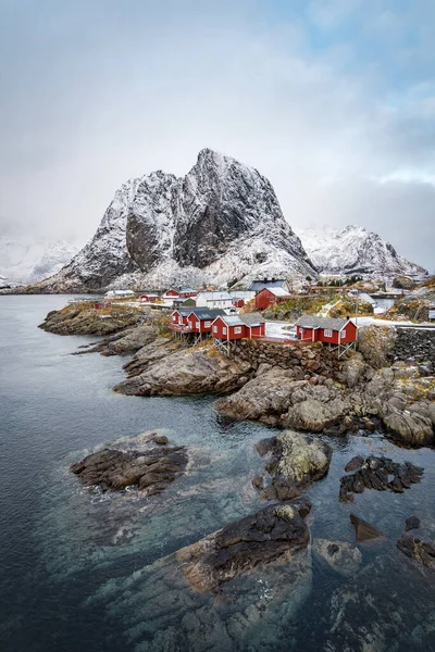 Gyönyörű Halászati Város Reine Lofoten Szigetek Norway — Stock Fotó