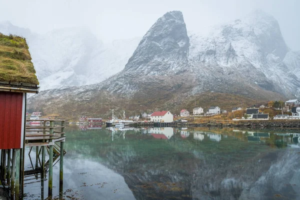 Gyönyörű Halászati Város Reine Lofoten Szigetek Norway — Stock Fotó