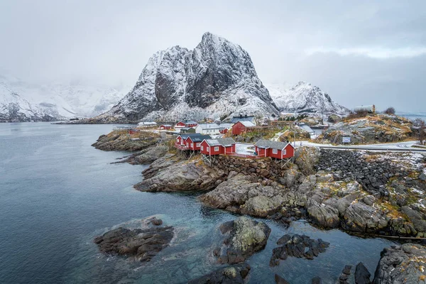 Gyönyörű Halászati Város Reine Lofoten Szigetek Norway — Stock Fotó