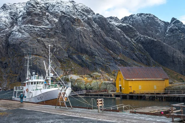 Belle Ville Pêcheurs Henningsvaer Aux Îles Lofoten Nord — Photo