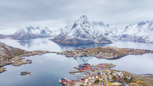 Aerial View Reine Fishing Village Lofoten Islands Norway — Stock Photo, Image