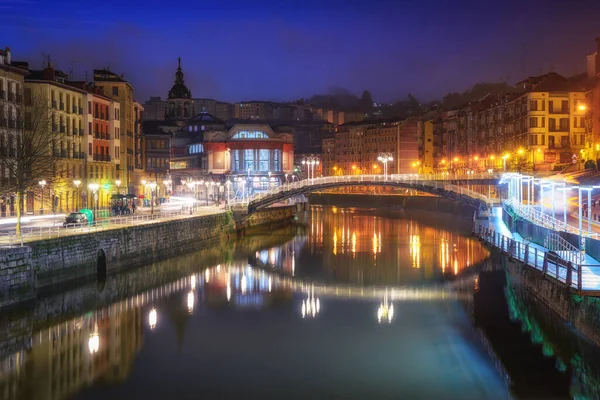 Vista Del Mercato Ribera Mattino Bilbao Spagna — Foto Stock