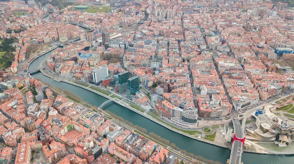Вид Воздуха Город Бильбао Испания — стоковое фото