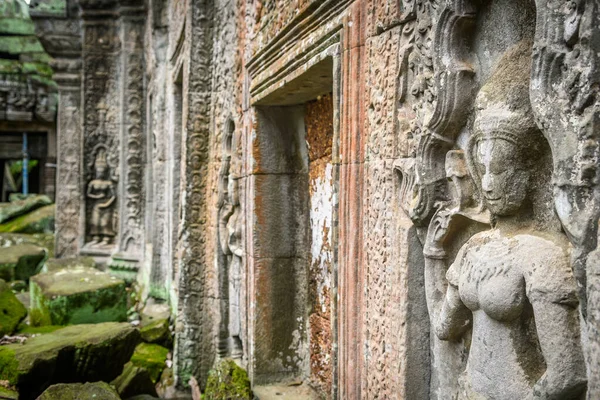 Καταπληκτικά Ερείπια Του Συγκροτήματος Angkor Wat Cambodia — Φωτογραφία Αρχείου