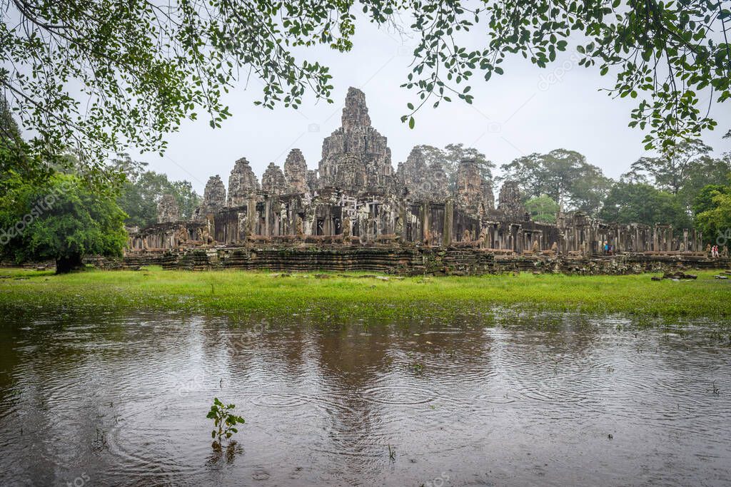 amazing ruins of angkor wat complex, cambodia