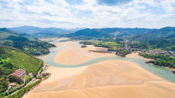 Flygfoto Över Urdaibai Mynning Baskien Spanien — Stockfoto