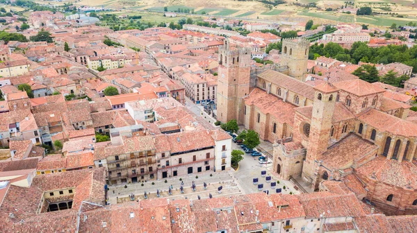 Luftaufnahme Der Mittelalterlichen Stadt Siguenza Guadalajara Spanien — Stockfoto