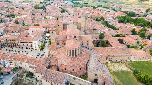 Luftaufnahme Der Mittelalterlichen Stadt Siguenza Guadalajara Spanien — Stockfoto