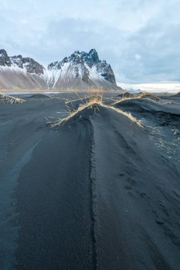 Stoksnes, İzlanda 'da inanılmaz vahşi manzara