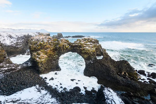 Arnastapi Ville Pêche Hiver Iceland — Photo