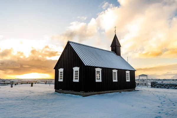 Iglesia Negra Budir Iceland — Foto de Stock