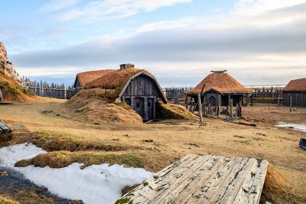 Velha Aldeia Viking Terra Icelandic — Fotografia de Stock