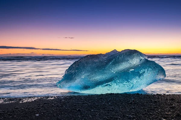Eisberg Stück Diamond Beach Island — Stockfoto