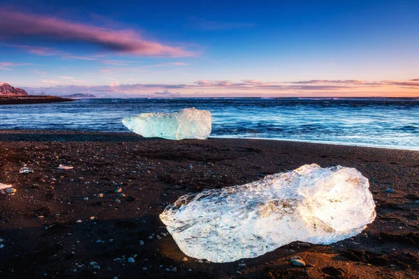 Isberg Bit Diamantstrand Island — Stockfoto