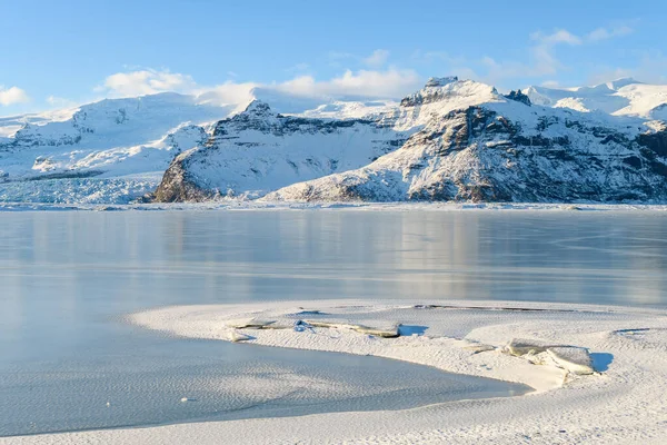 Сонячний День Льодовику Джокулсарлон Ісландія — стокове фото