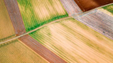 İspanya kırsal alanının havadan görünüşü