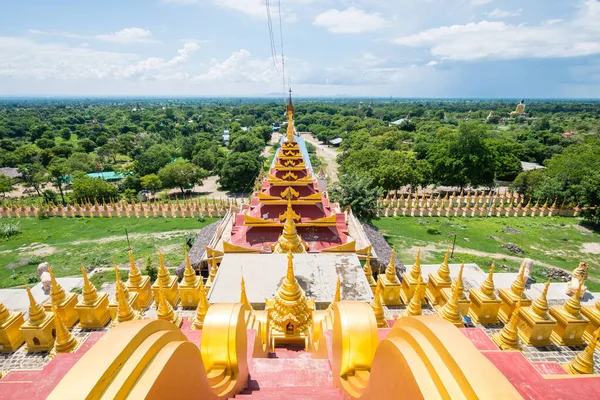 Fantastisk Utsikt Över Pagodas Komplex Moniwa Myanmar — Stockfoto