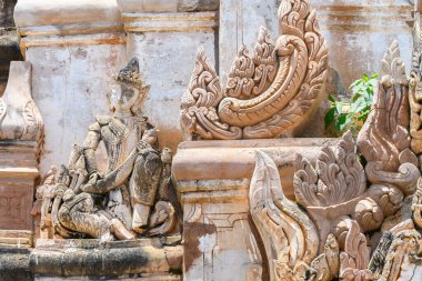 Myanmar 'daki ünlü kakku kompleksi.