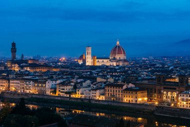 Floransa Duomo 'nun muhteşem manzarası, İtalya