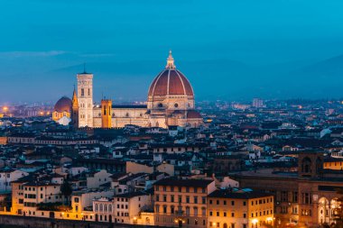 Floransa Duomo 'nun muhteşem manzarası, İtalya