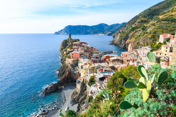Удивительный Город Риомаджоре Cinque Terre — стоковое фото