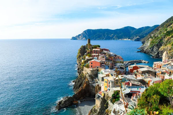 Удивительный Город Риомаджоре Cinque Terre — стоковое фото