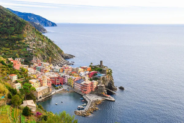 Удивительный Город Риомаджоре Cinque Terre — стоковое фото