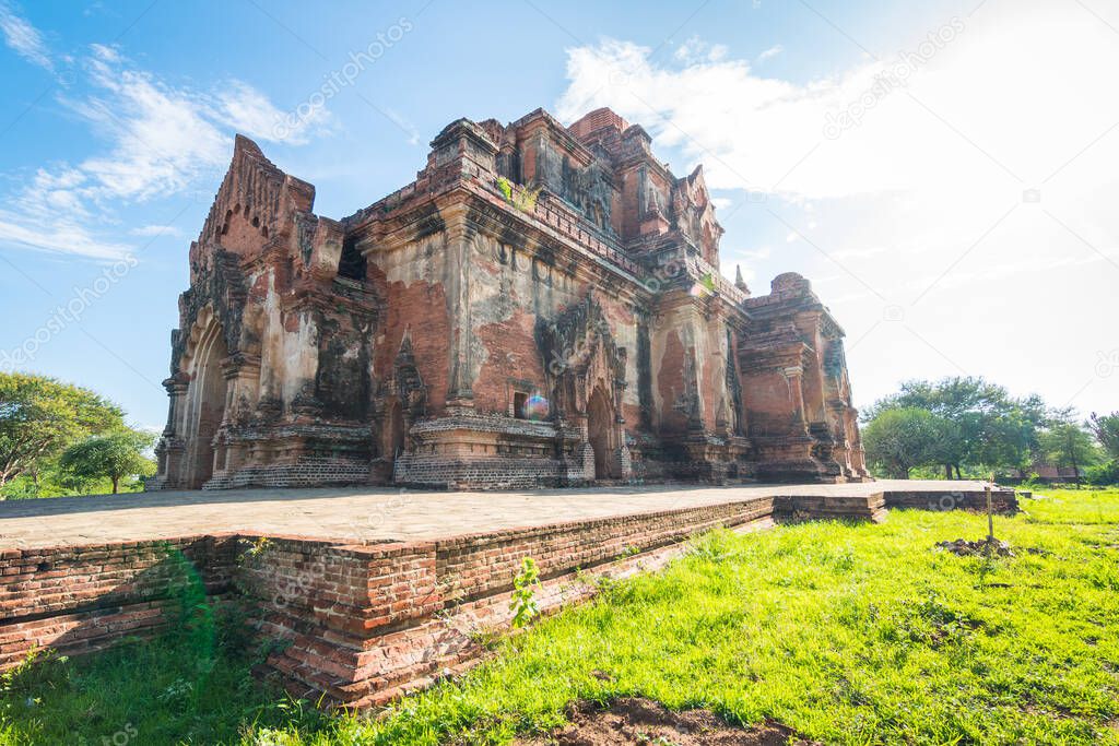 views of famous temple in bagan, myanmar