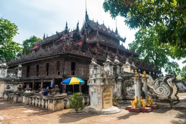 Myanmar 'daki eski Mandalay Tapınağı