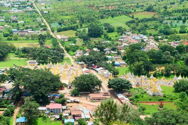 Vue Panoramique Sur Campagne Myanmar Pindaya — Photo
