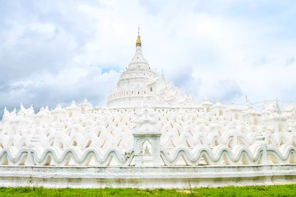 Famous Mya Thein White Pagoda Mingun Myanmar — Stock Photo, Image