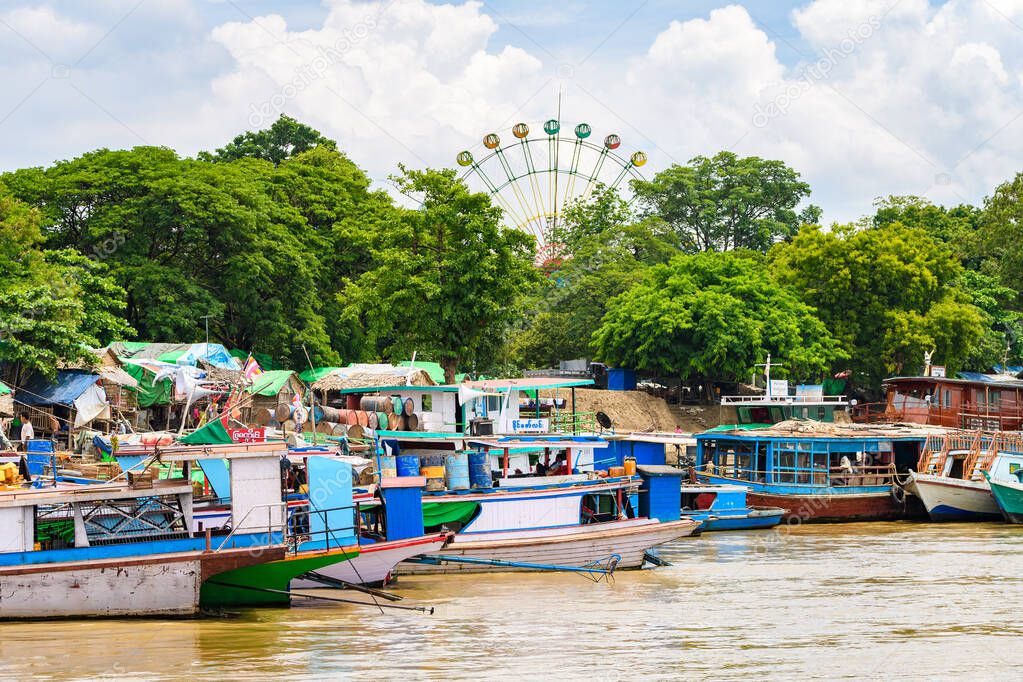 river cruise at mingun, myanmar