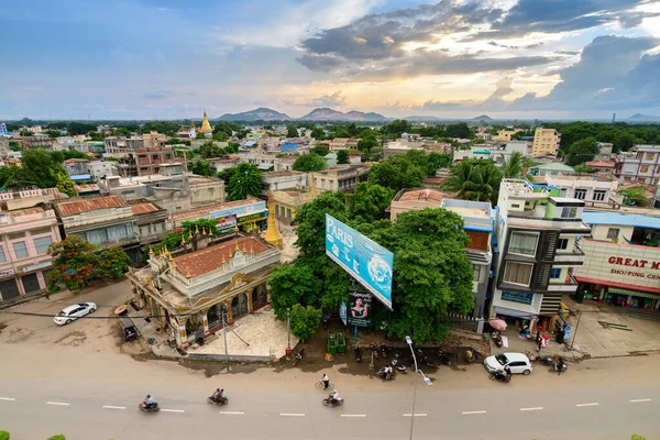 Monywa Mjanma Sierpnia 2019 Panoramiczny Widok Miasto Monywa — Zdjęcie stockowe