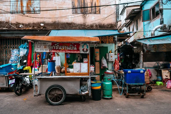 Bangkok Thaiföld 2019 Szeptember Bangkok Piszkos Zsúfolt Utcái Thaiföld — Stock Fotó